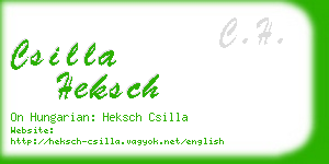 csilla heksch business card
